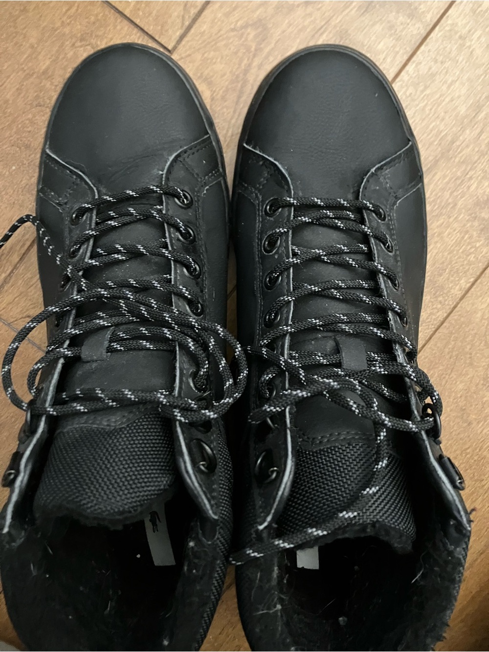 Men's Lacoste Black Lace-Up High-Top Sneakers